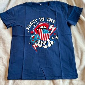 Party in the USA Blue T-shirt M